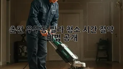 춘천 우두동 빌라 청소, 시간 절약 비법 공개!